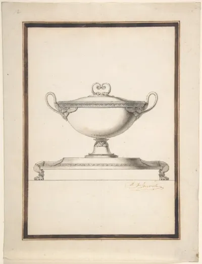 Design for a Covered Tureen on a Footed Stand