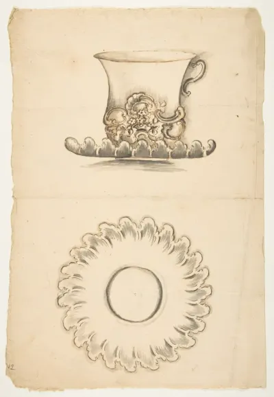 Design for a cup and saucer