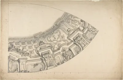 Design for a Curved Ornamental Cove to Support a Dome (?)