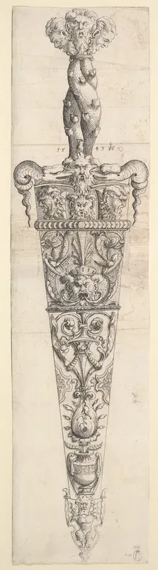 (Design for a Dagger and Sheath)