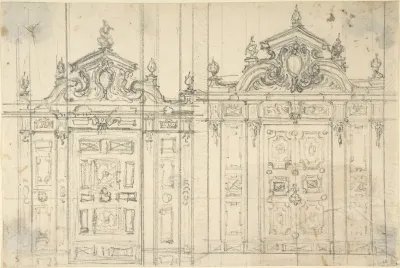 Design for a decoration of wall doors