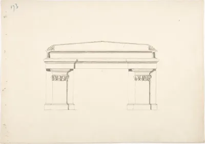 Design for a Desk with Classical Ornament