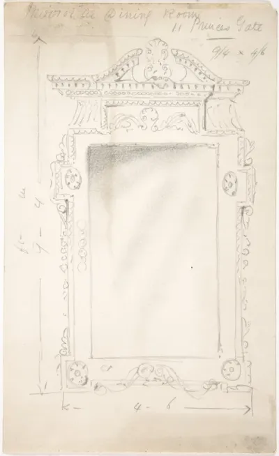 Design for a Dining Room Mirror, for 11 Princes Gate, London