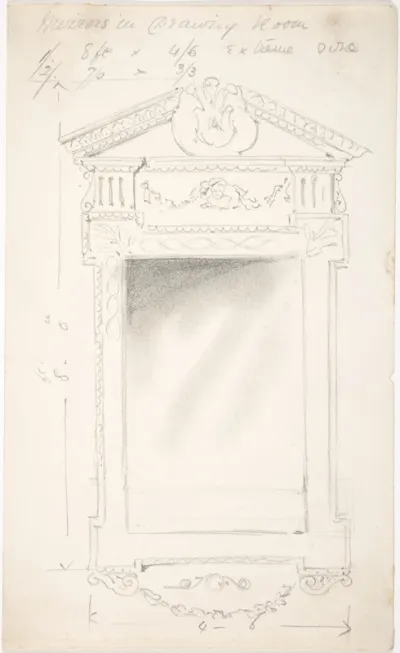 Design for a Drawing Room Mirror, for 11 Princes Gate, London