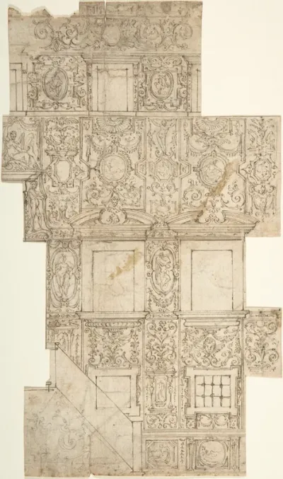 Design for a Façade with Sgraffito Decorations