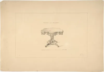 Design for a Fancy Table, Louis Quatorze Style