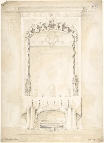 Design for a Fireplace and Mirror
