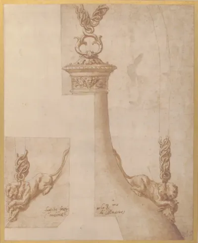 Design for a Flask with Chain Handles