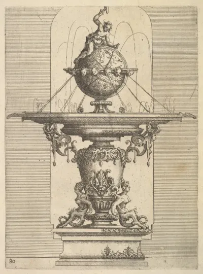 Design for a Fountain, plate 80 from "Architettura"