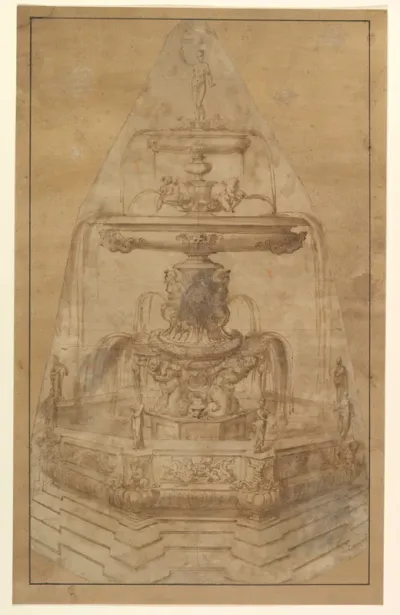 Design for a Fountain with River Gods and Nymphs