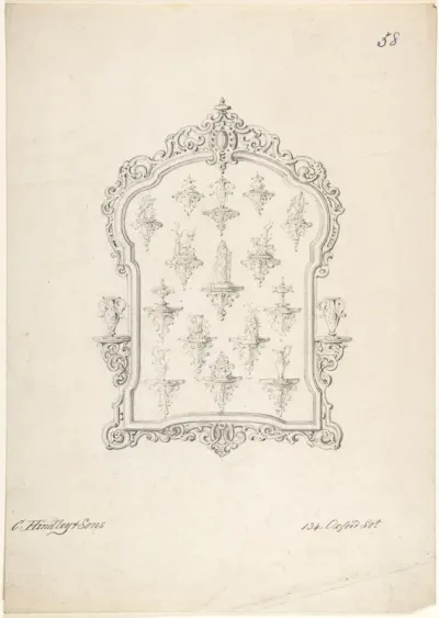 Design for a Frame and Sketches of Wall Displays