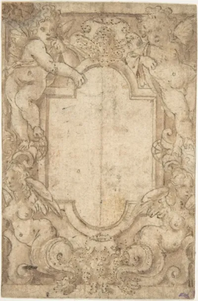 Design for a Frame with Putti and Sirens