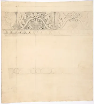 Design for a Frieze with Acanthus and Shell