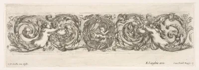 Design for a Frieze with Acanthus Scrolls with the Theme of Love, plate 7 from "Decorative friezes and foliage" (Ornamenti di fregi e fogliami)