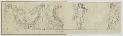 Design for a Frieze with Putti and Garland (related to the Arc du Carrousel)