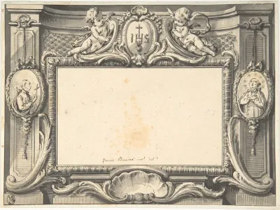 Design for a Frontispiece Surmounted by the Sacred Monogram IHS