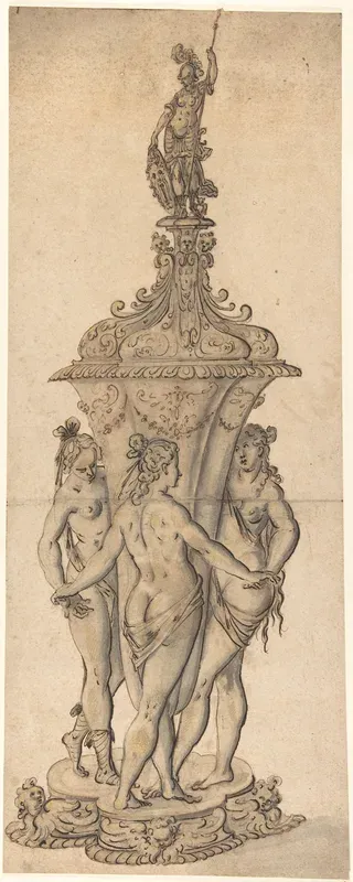 Design for a Goblet with the Three Graces