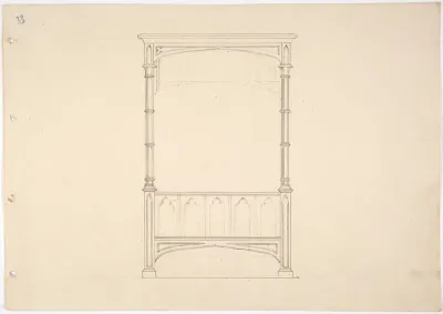 Design for a Gothic Bed