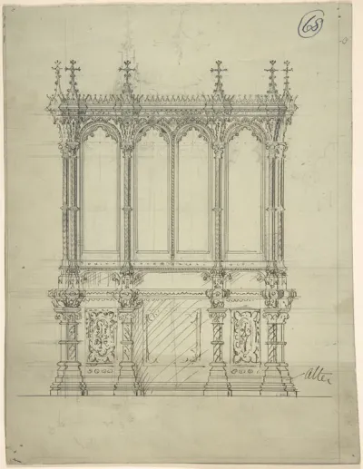 Design for a Gothic Cabinet