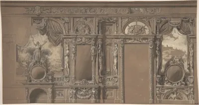 Design for a Heavily Decorated Wall Elevation