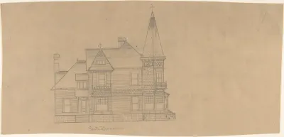 Design for a House, South Elevation