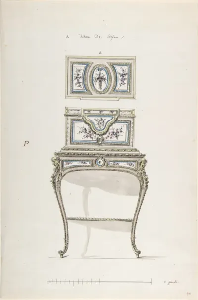 Design for a Jewel Coffer on a Writing Stand