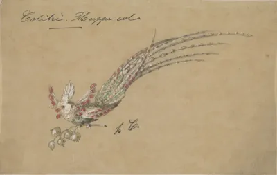 Design for a Jewel in the Shape of a Hummingbird