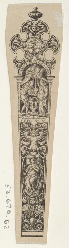 Design for a Knife Handle with a Couple Holding Hands