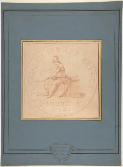 Design for a Medal: Bâtiments du Roy, 1740
