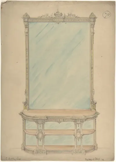 Design for a Mirror and Side Table