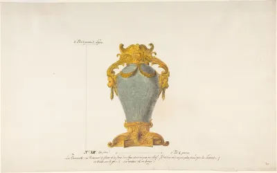 Design for a Mounted Chinese Vase