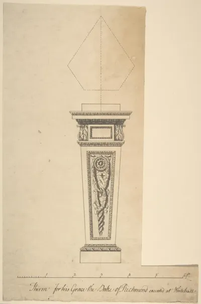 Design for a Pedestal, for Richmond House, Whitehall, London