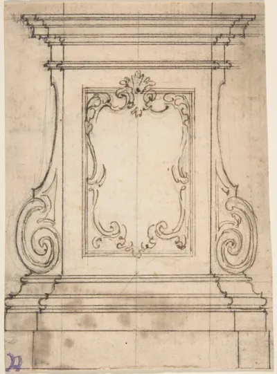 Design for a Pedestal (recto); Design for the Plan of a Monument (verso)