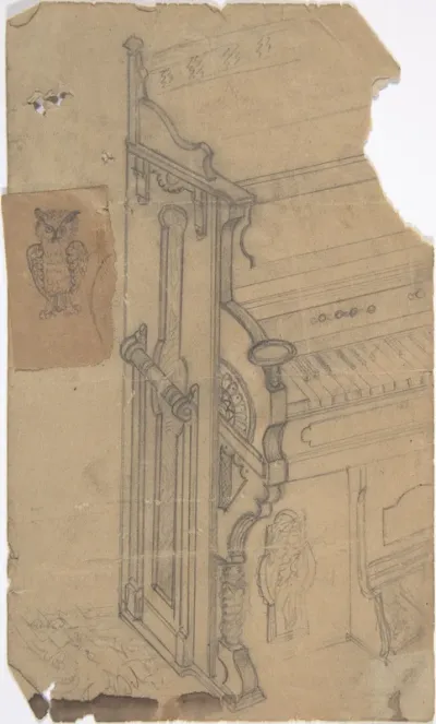 Design for a Piano with an Owl
