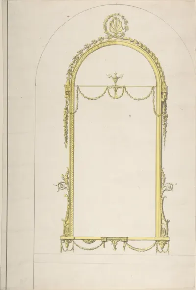Design for a Pier-glass with Arched Head and Palmette Terminations