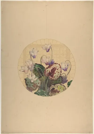 Design for a Plate with Cyclamens