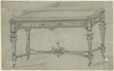 Design for a Rectangular Table with Greek Ornament
