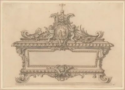 Design for a Reliquary with the Beheading of a Saint