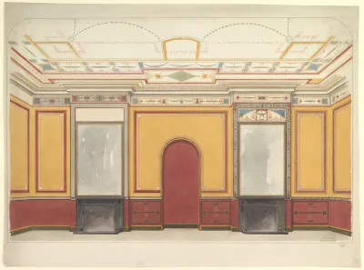 Design for a room with two fireplaces