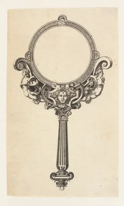 Design for a round hand mirror