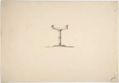 Design for a Round Pedestal Table on Casters