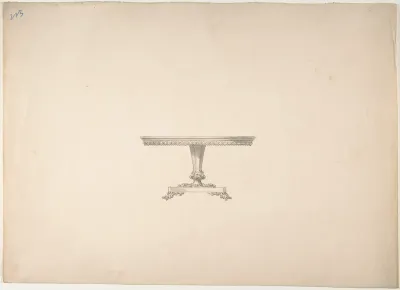 Design for a Round Pedestal Table