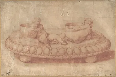 Design for a Saltcellar with Putti