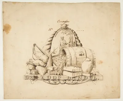 Design for a seal for 'Commerce': Den Koop Handel