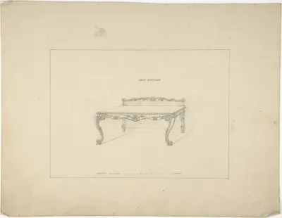 Design for a Sidetable, Louis Quatorze Style