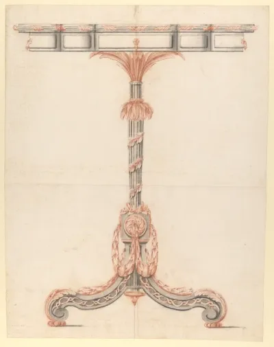 Design for a Silver and Gilt-Bronze Table with a Garland