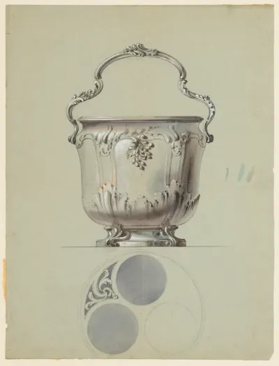 Design for a Silver Vessel (Wine Cooler?)
