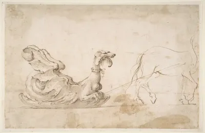 Design for A Sleigh in the Form of a Griffin, Drawn by a Horse