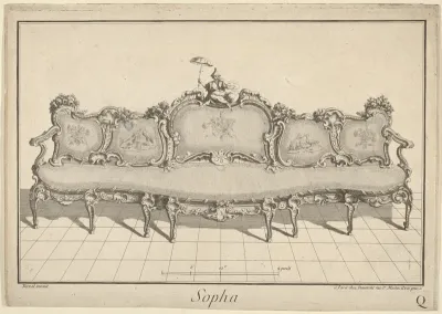 Design for a Sofa, from: Nouvelle Iconographie Historique III, series Q