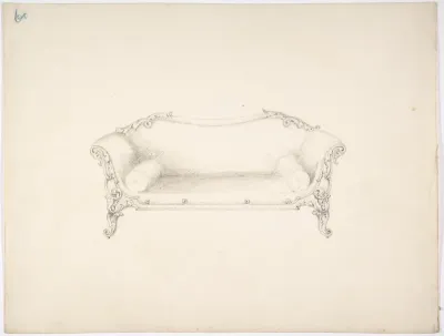 Design for a Sofa with Foliate Ornament